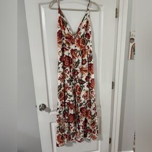 Abercrombie & Fitch Floral Maxi Dress - Red and Orange Floral